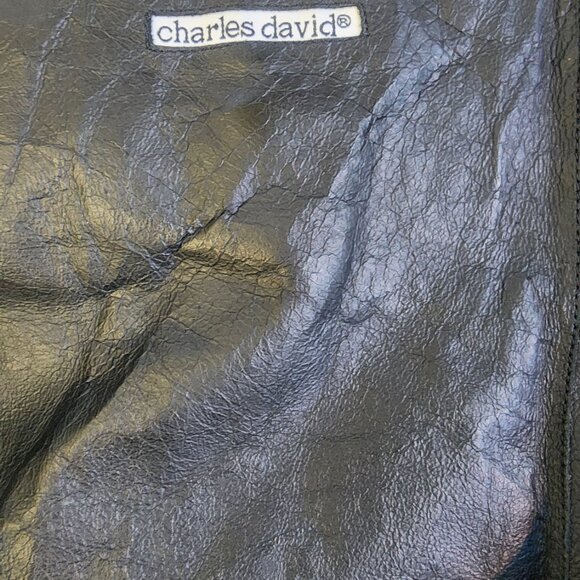 CHARLES DAVID Women's Black Leather Valentino Heeled Boots - Size 7.5 - Picture 10 of 16